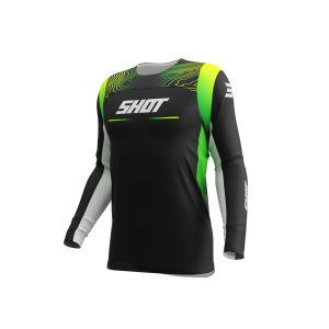 Maillot enfant SHOT 2026 Contact Apex Jaune Fluo