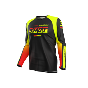 Maillot enfant SHOT 2026 Draw Block Jaune Fluo