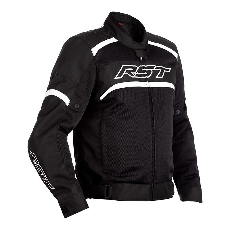 Blouson RST Pilot CE textile Noir Blanc