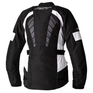 Blouson femme RST Alpha 5 CE textile Noir Blanc