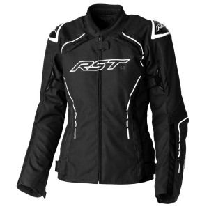 Blouson femme RST S-1 CE textile Noir Blanc