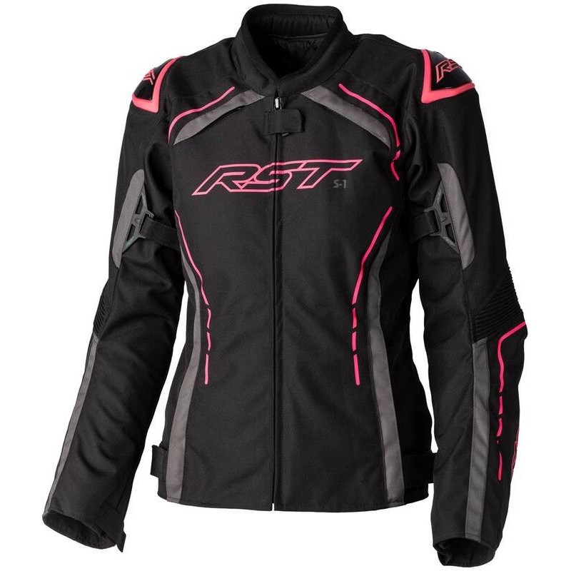 Blouson femme RST S-1 CE textile Noir Rose