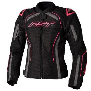 Blouson femme RST S-1 Mesh CE textile Noir Rose