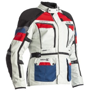 Veste femme RST Adventure-X CE textile Ice Bleu Rouge