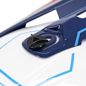 Casque Cross PROGRIP 3080 Adventure Blanc Bleu Rouge