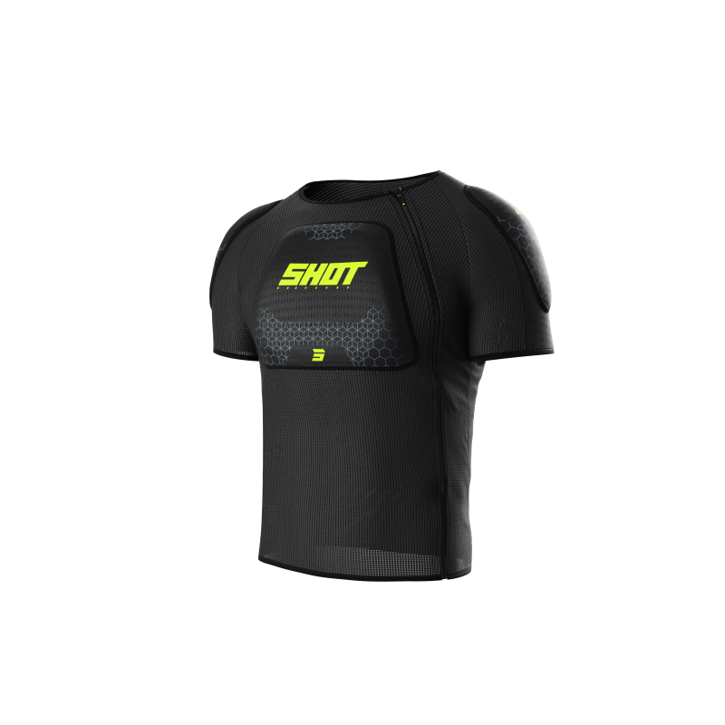 T-shirt de protection enfant SHOT Airlight Noir Jaune Fluo