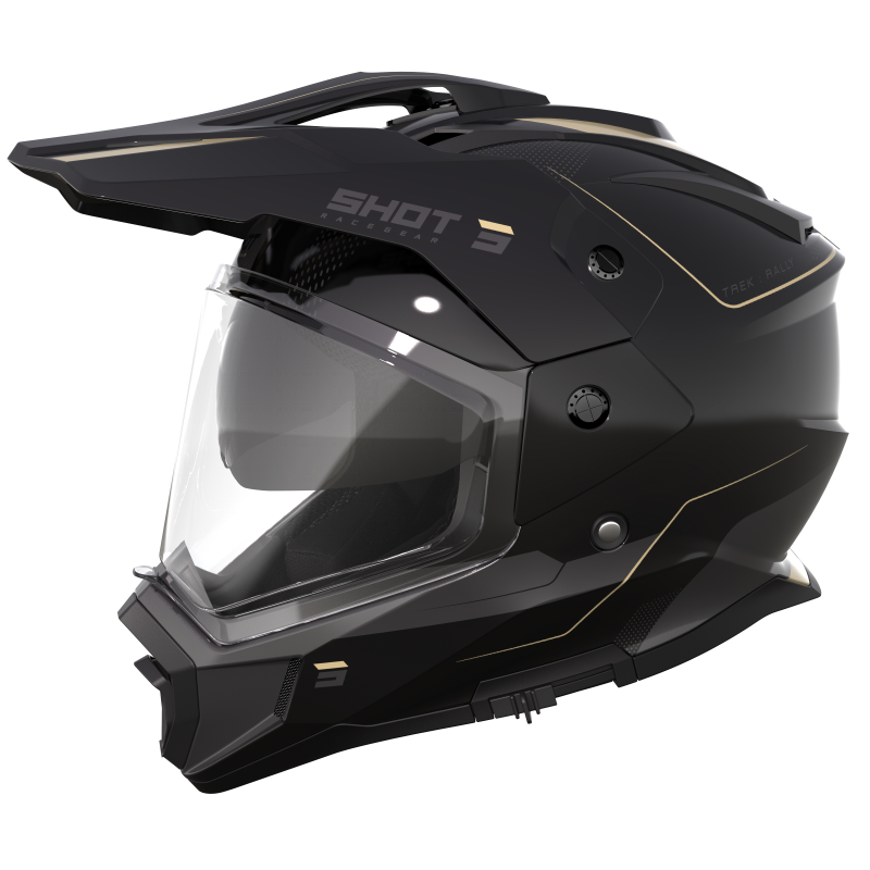 Casque SHOT 2026 Trek Max Vision Rally Noir Sable Brillant