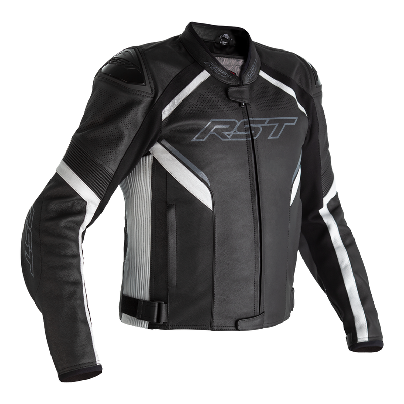 Blouson cuir RST Sabre Airbag Noir Blanc Blouson cuir RST Sabre Airbag Noir Blanc