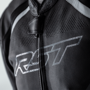 Blouson cuir RST Sabre Airbag Noir Blanc