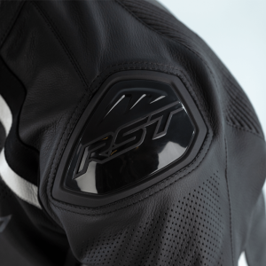 Blouson cuir RST Sabre Airbag Noir Blanc