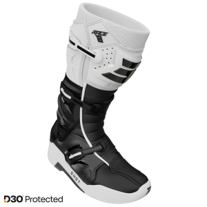 Bottes SHOT 2026 Race 8 Blanc Noir Chromé Bottes SHOT 2026 Race 8 Blanc Noir Chromé