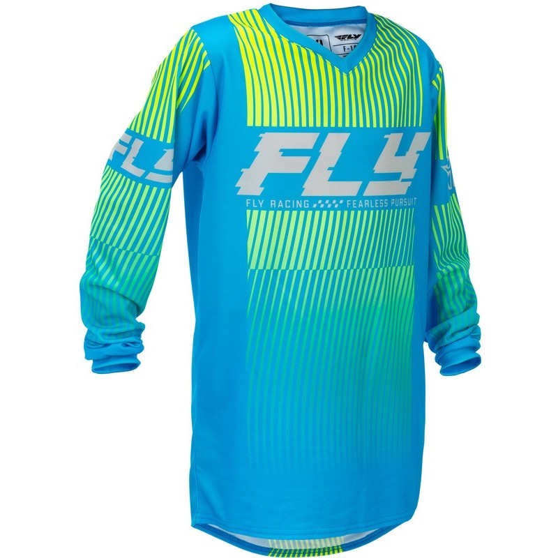 Maillot enfant FLY RACING 2026 F-16 Bleu Jaune Maillot enfant FLY RACING 2026 F-16 Bleu Jaune