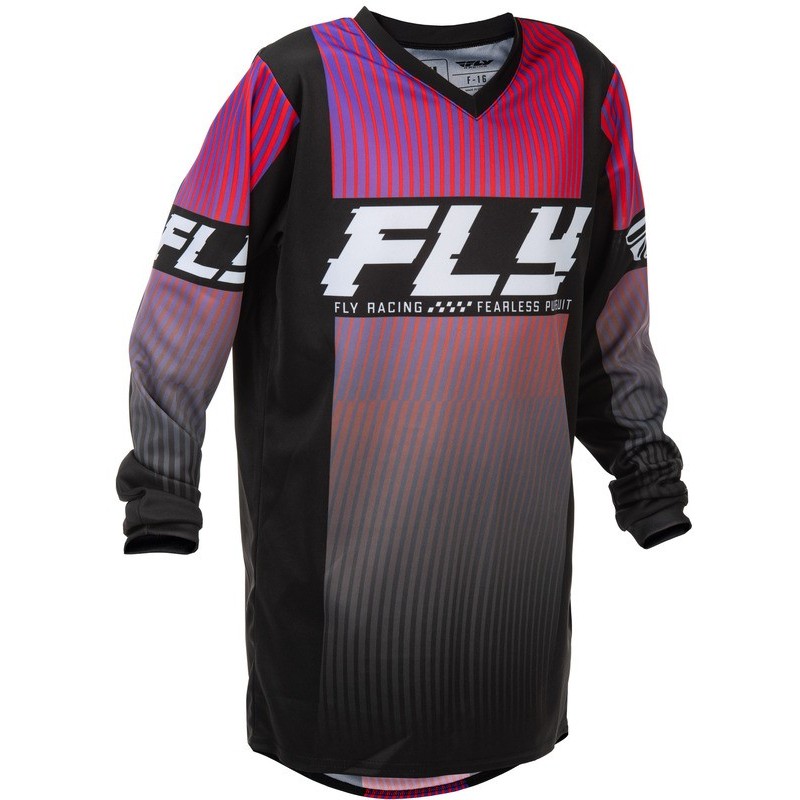 Maillot enfant FLY RACING 2026 F-16 Noir Violet Maillot enfant FLY RACING 2026 F-16 Noir Violet