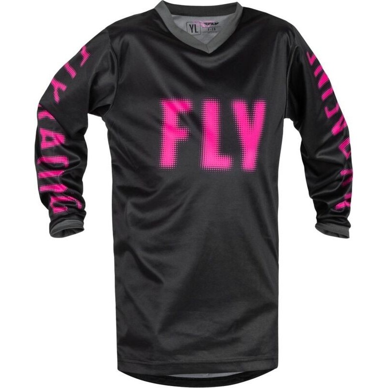Maillot enfant FLY RACING 2023 F-16 Noir Rose Maillot enfant FLY RACING 2023 F-16 Noir Rose